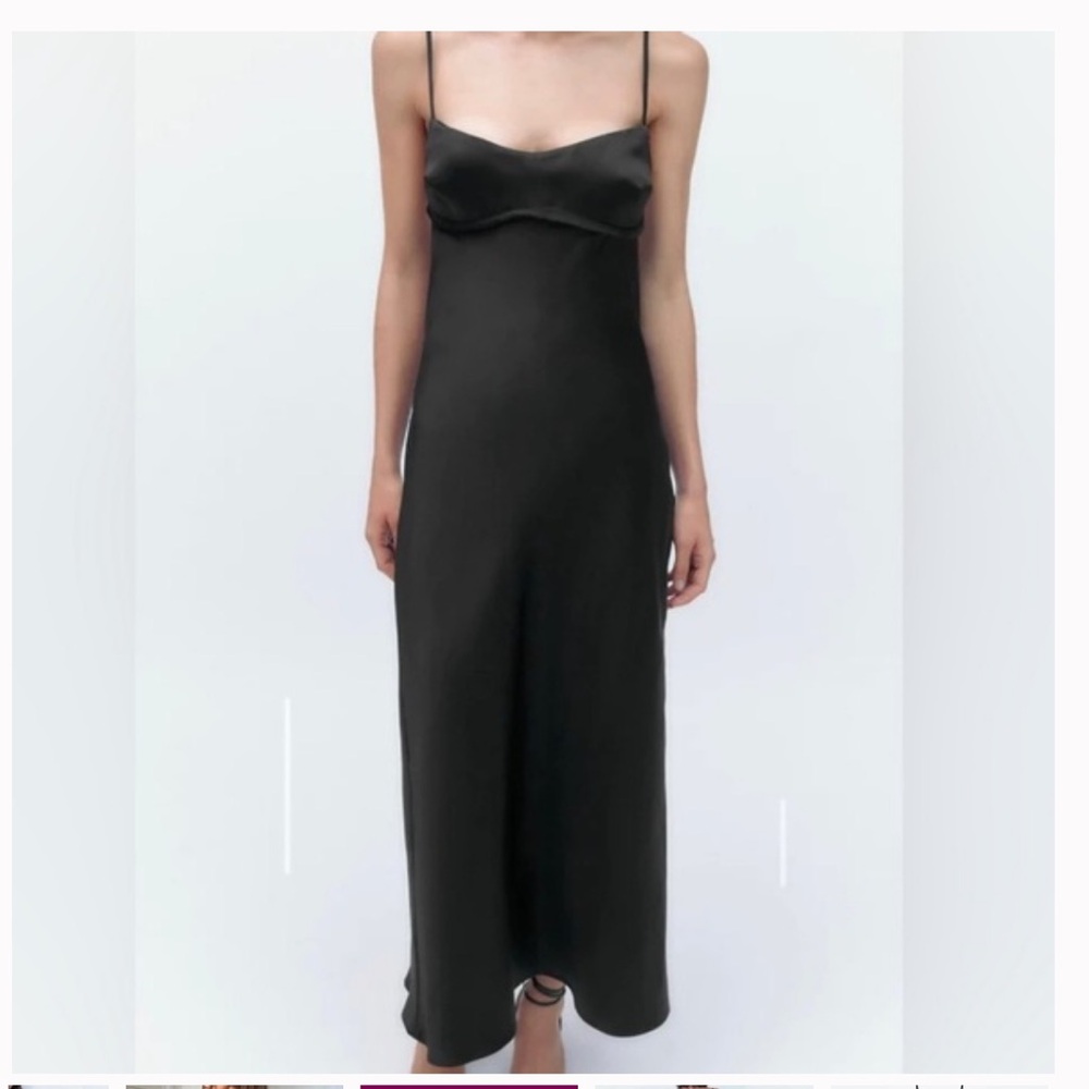 Zara satin effect viral cutout dress: size XL